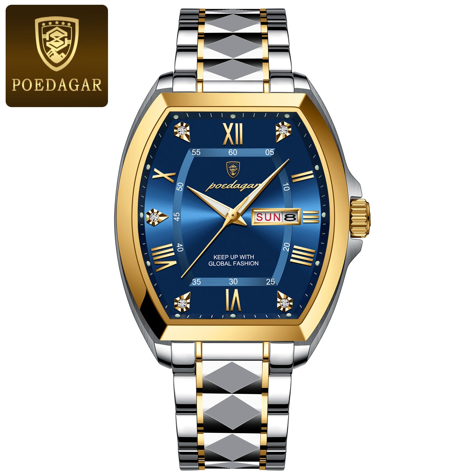 Swiss men's luminous waterproof quartz watches.