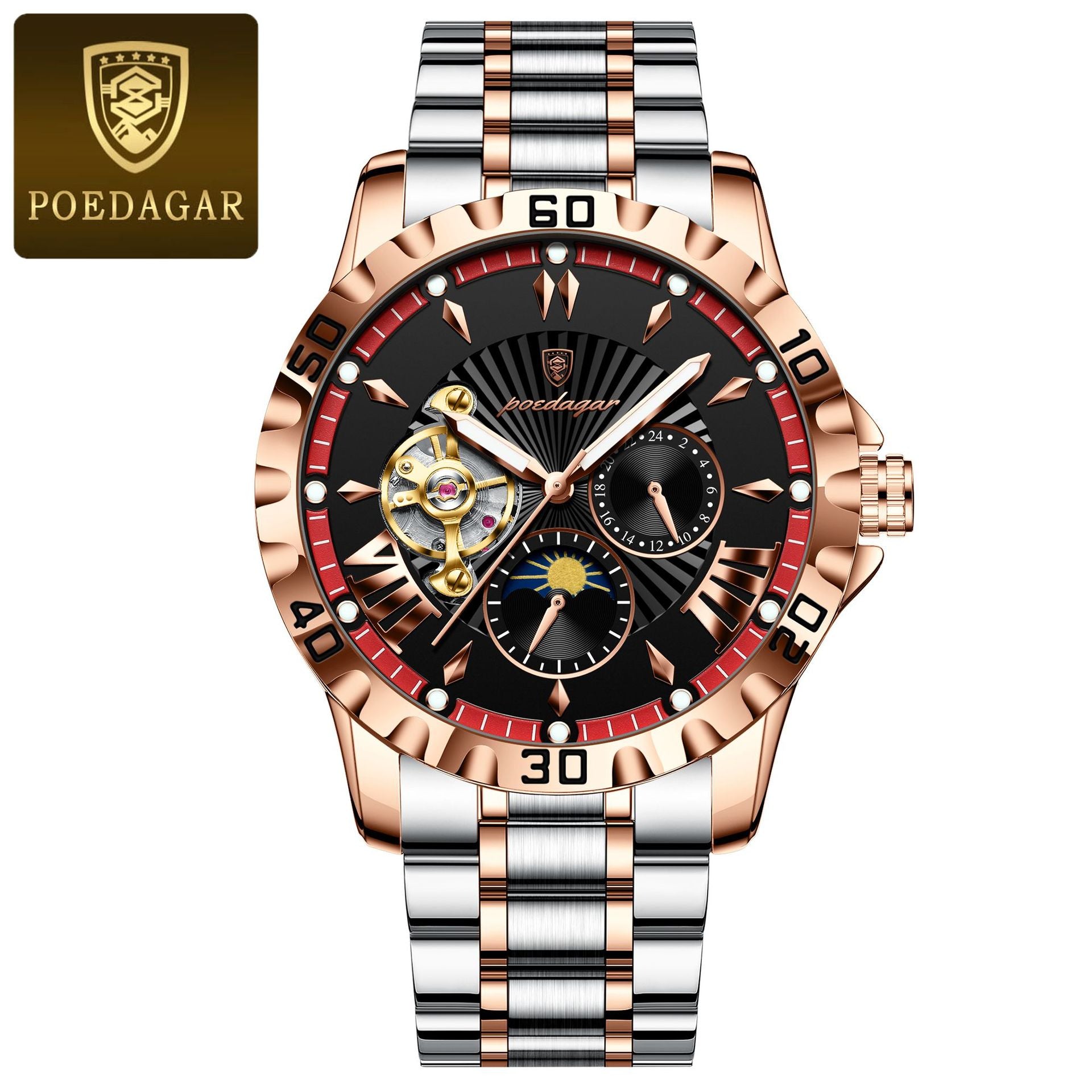 Swiss men's waterproof luminous multi - function mechanical watches.