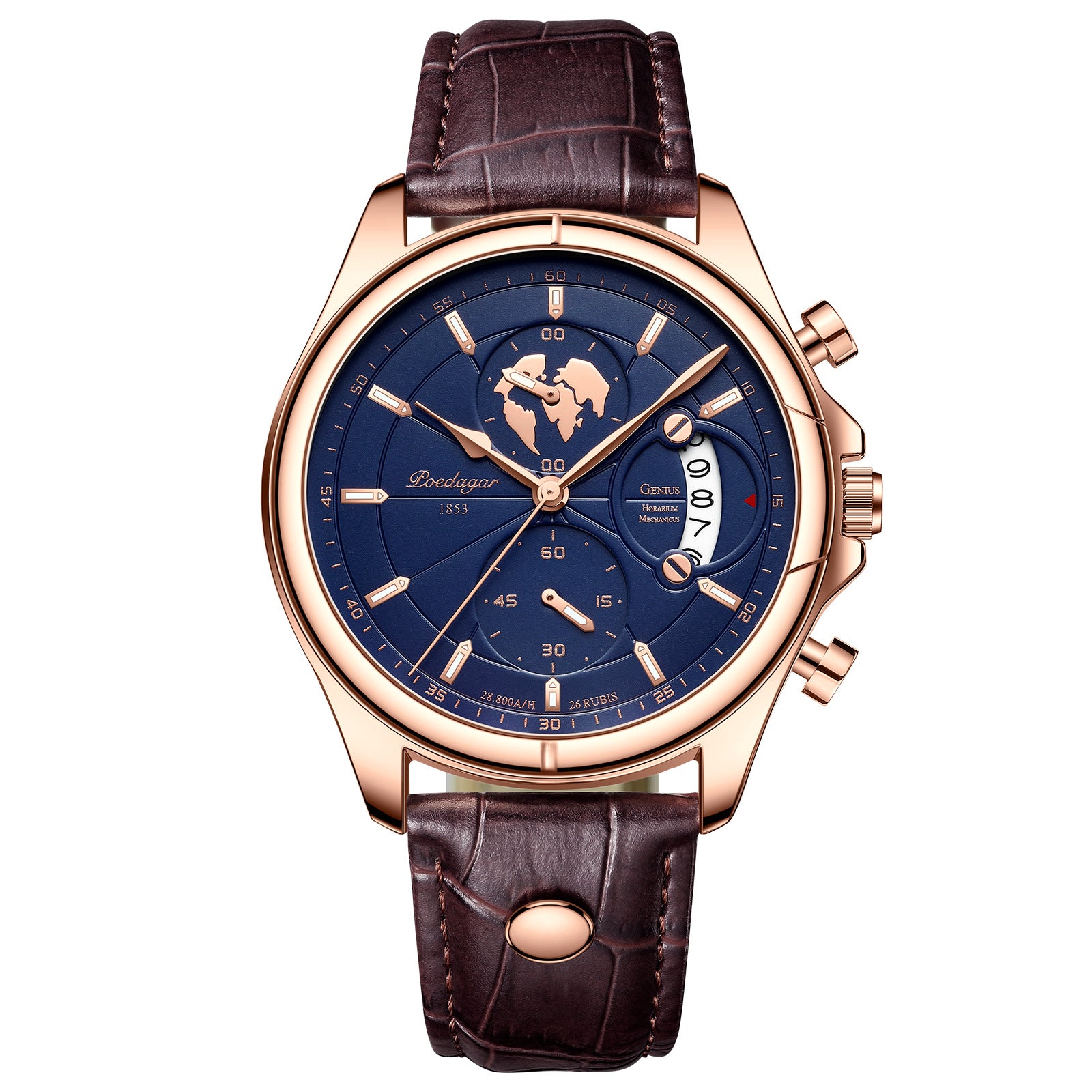 Swiss men's waterproof multi - function sports quartz watches.