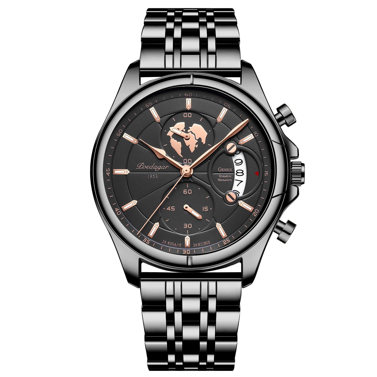 Swiss men's waterproof multi - function sports quartz watches.