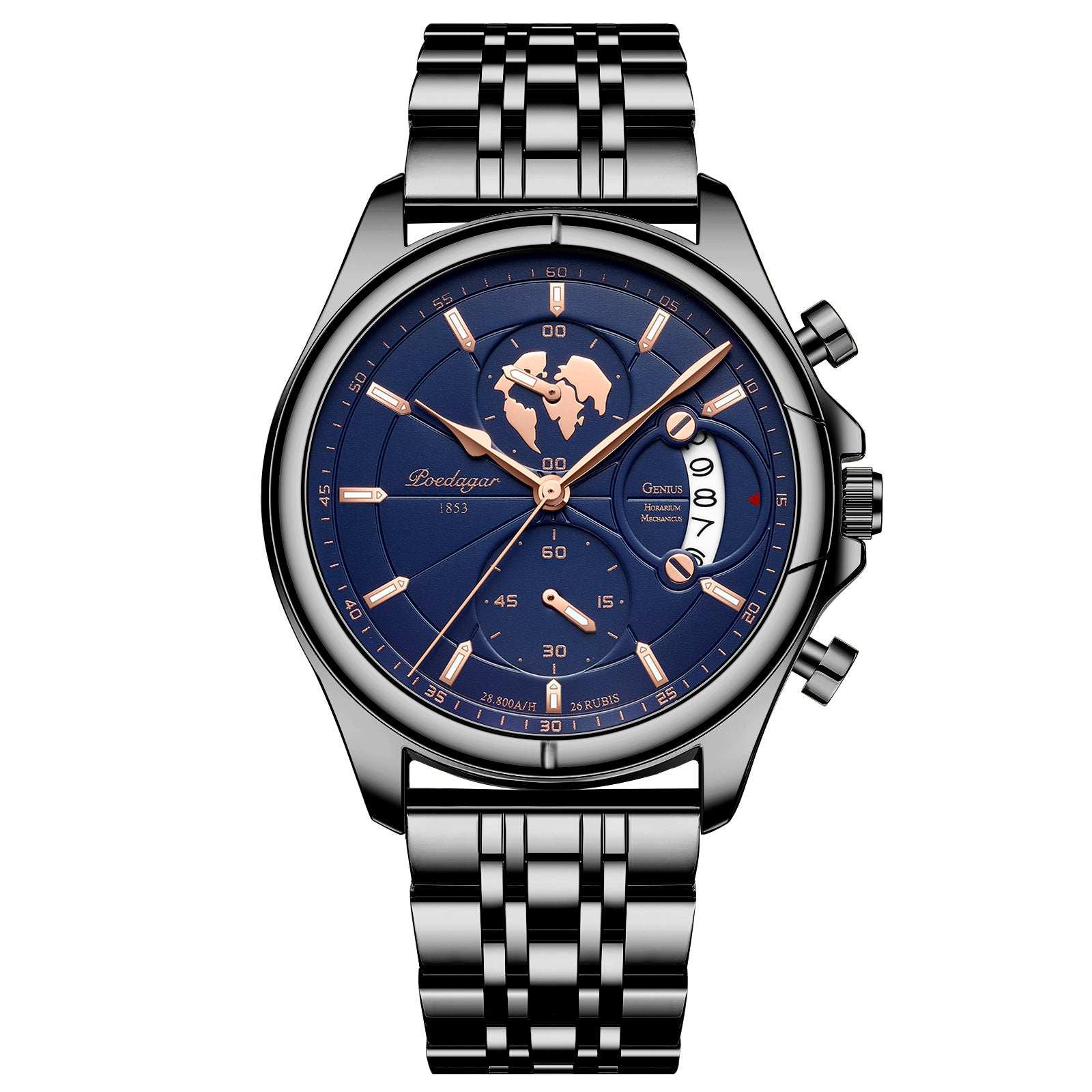 Swiss men's waterproof multi - function sports quartz watches.