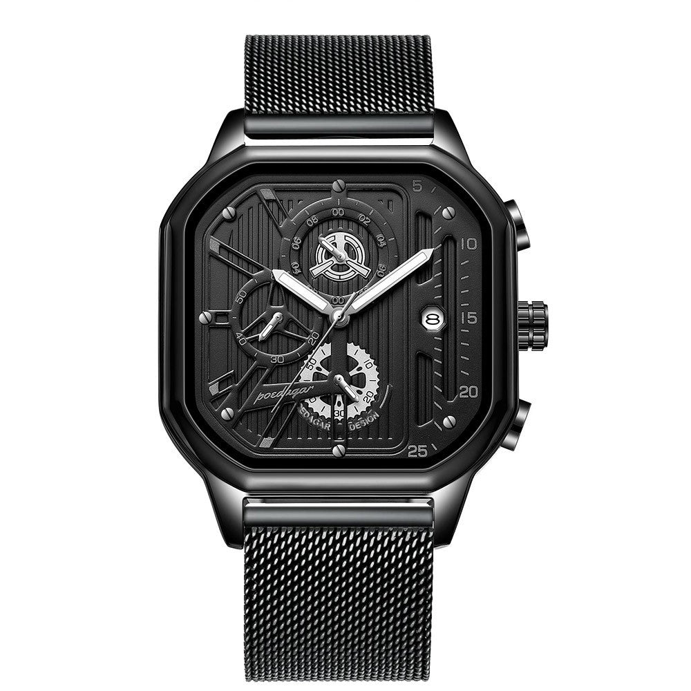 Swiss men's waterproof luminous multi - function quartz watches.