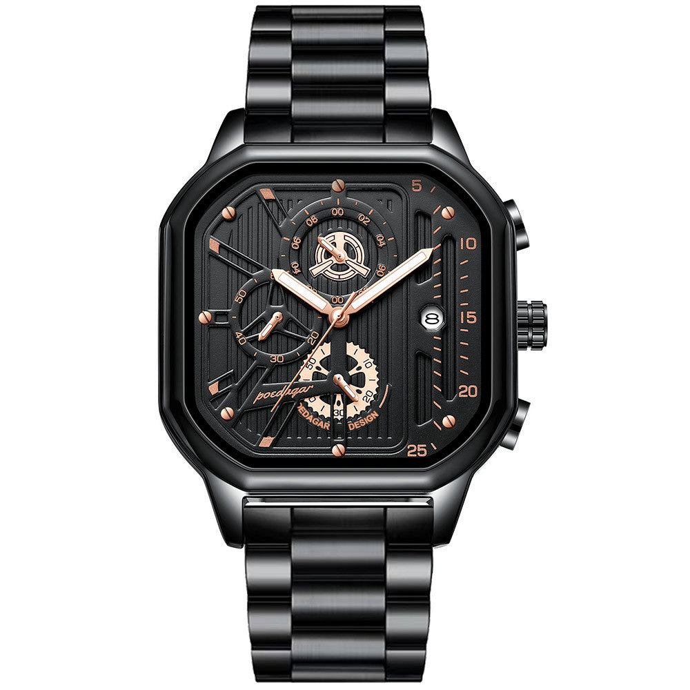 Swiss men's waterproof luminous multi - function quartz watches.