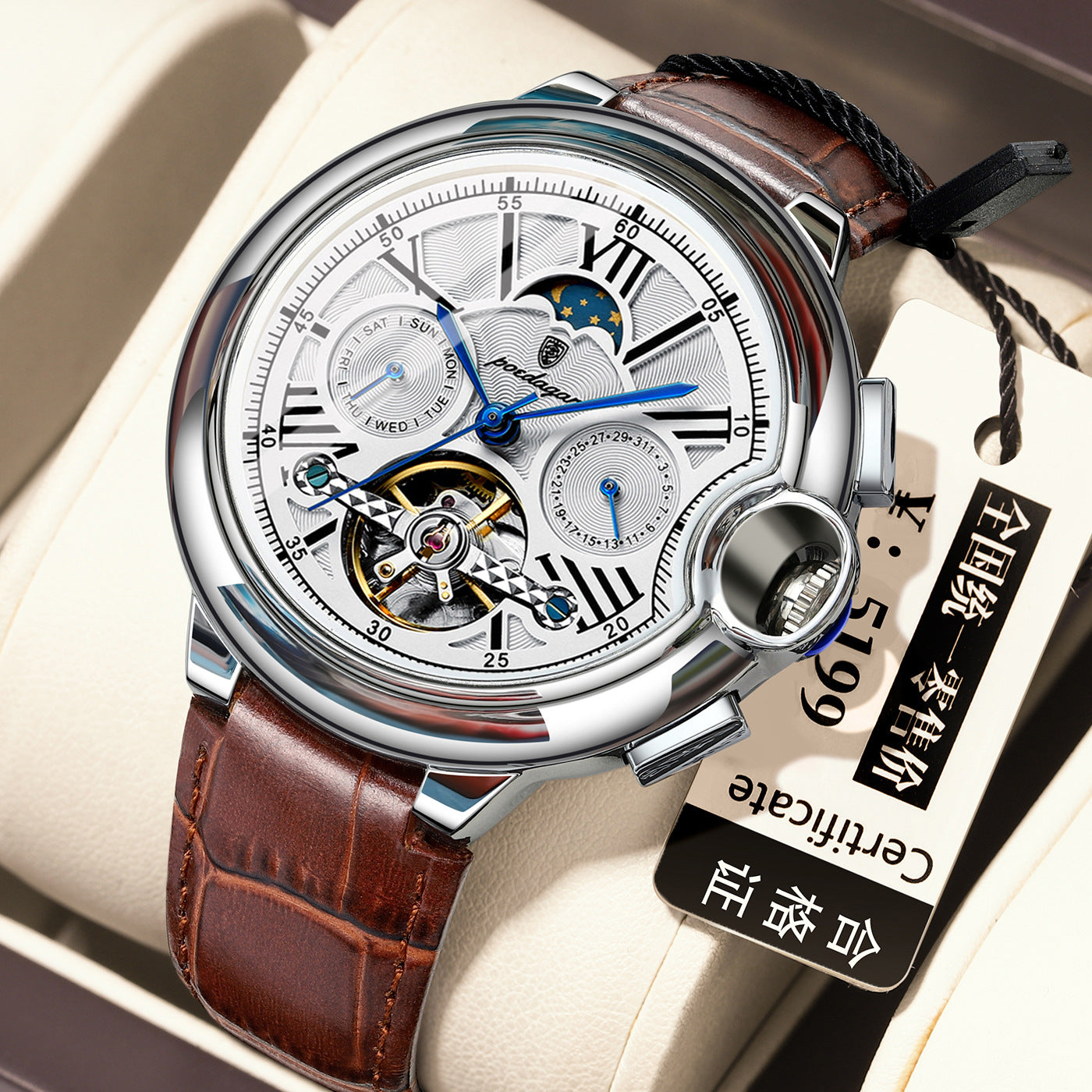 Swiss men's waterproof luminous multi - function mechanical watches.