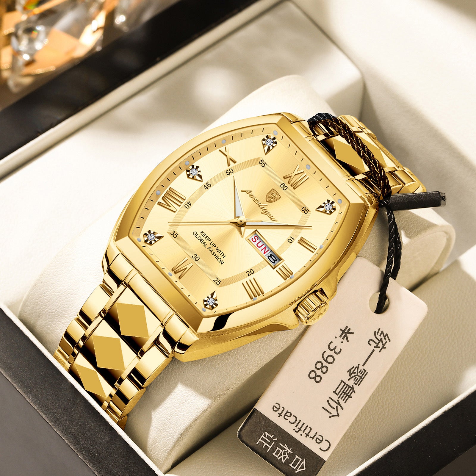 Swiss men's luminous waterproof quartz watches.
