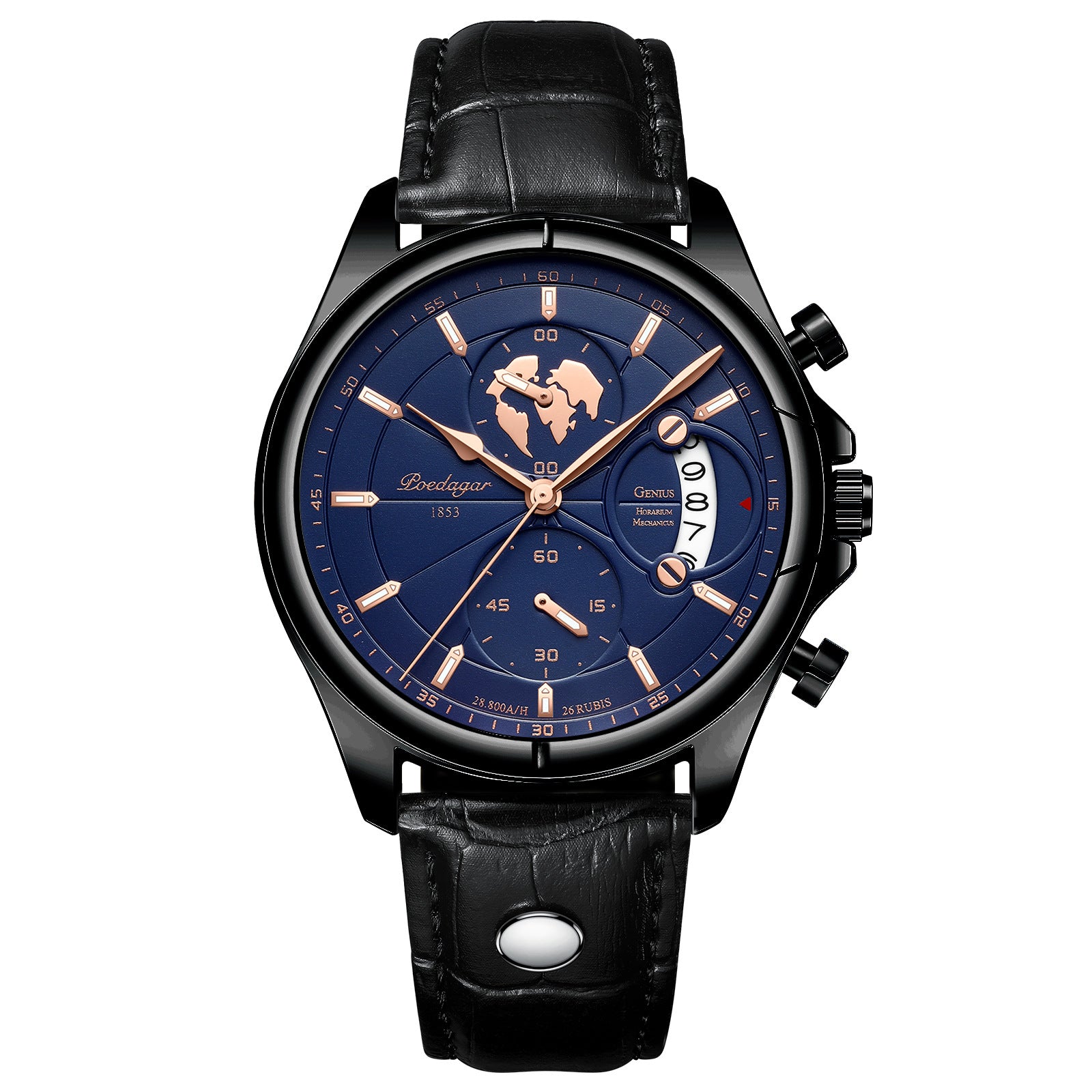 Swiss men's waterproof multi - function sports quartz watches.