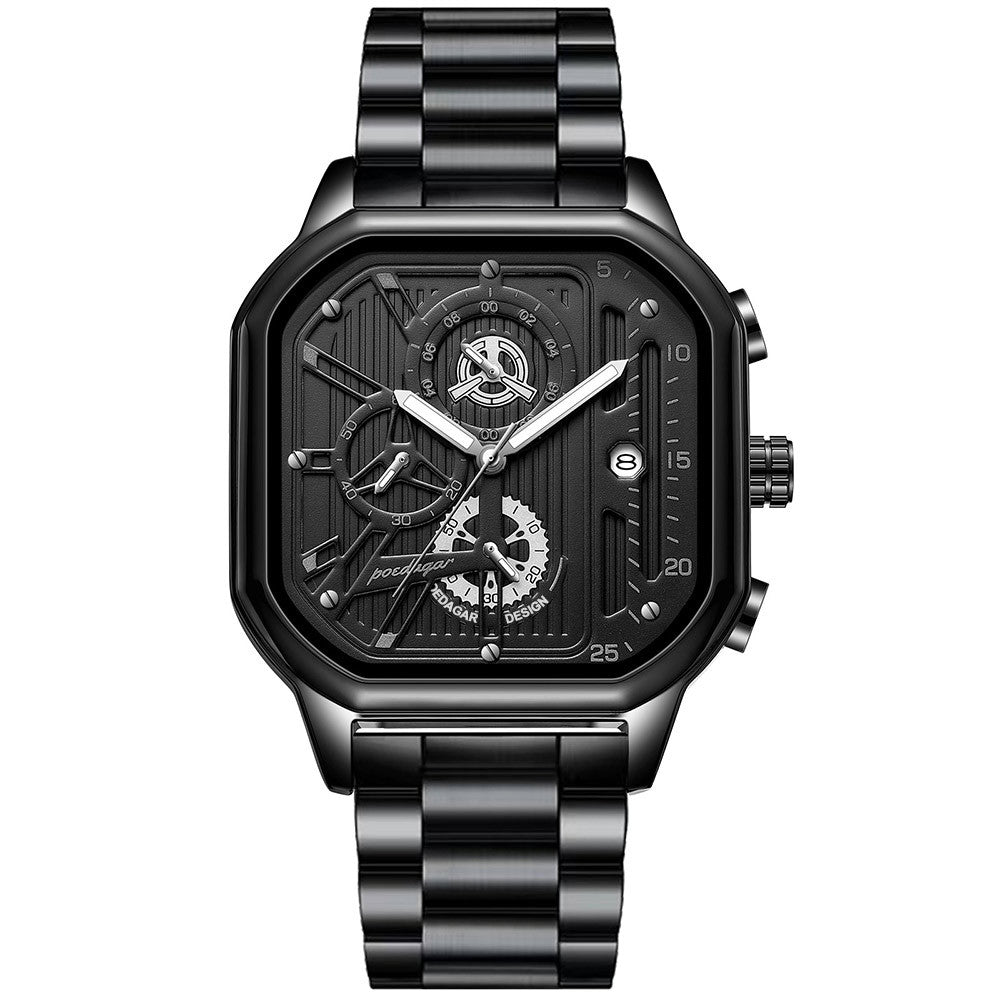 Swiss men's waterproof luminous multi - function quartz watches.