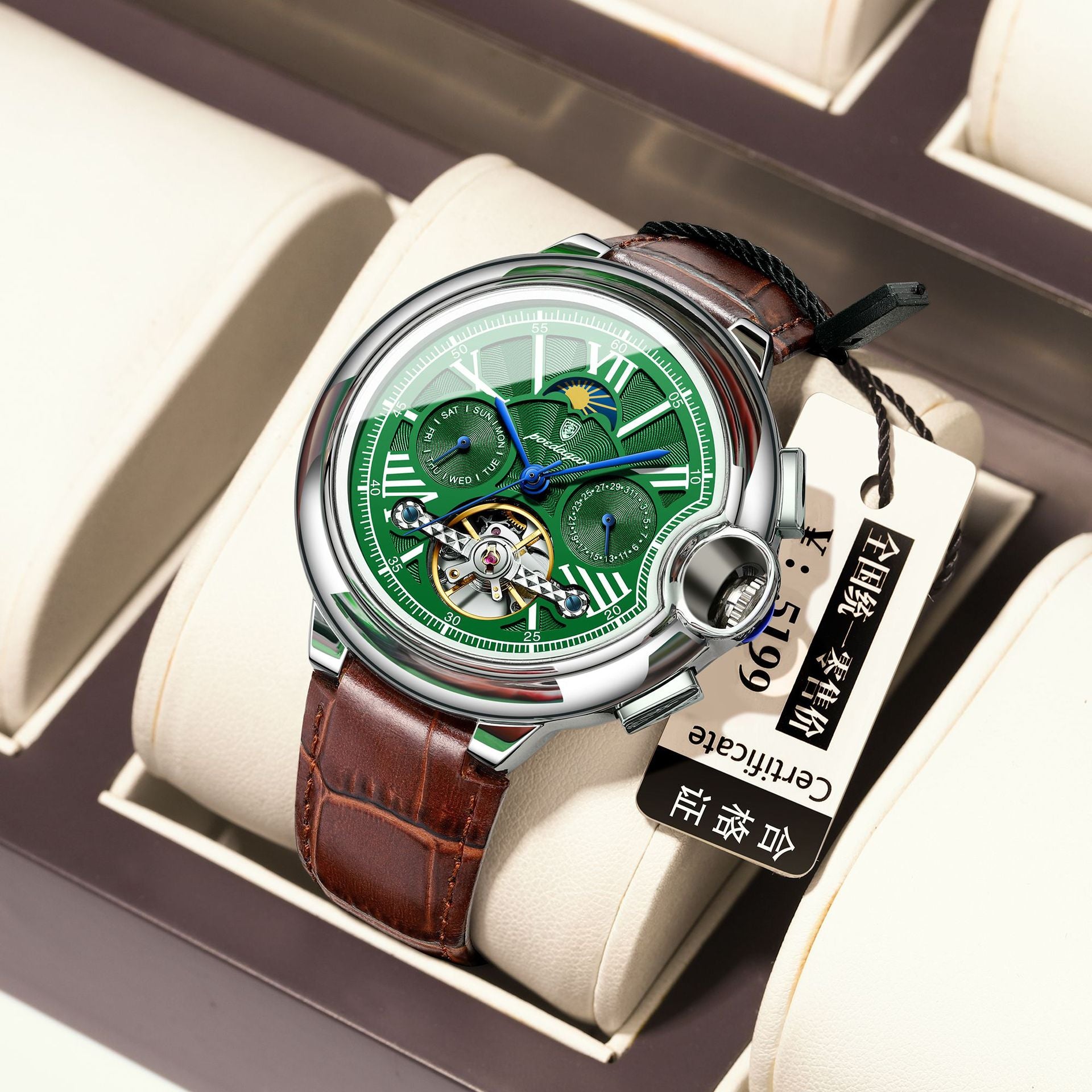 Swiss men's waterproof luminous multi - function mechanical watches.