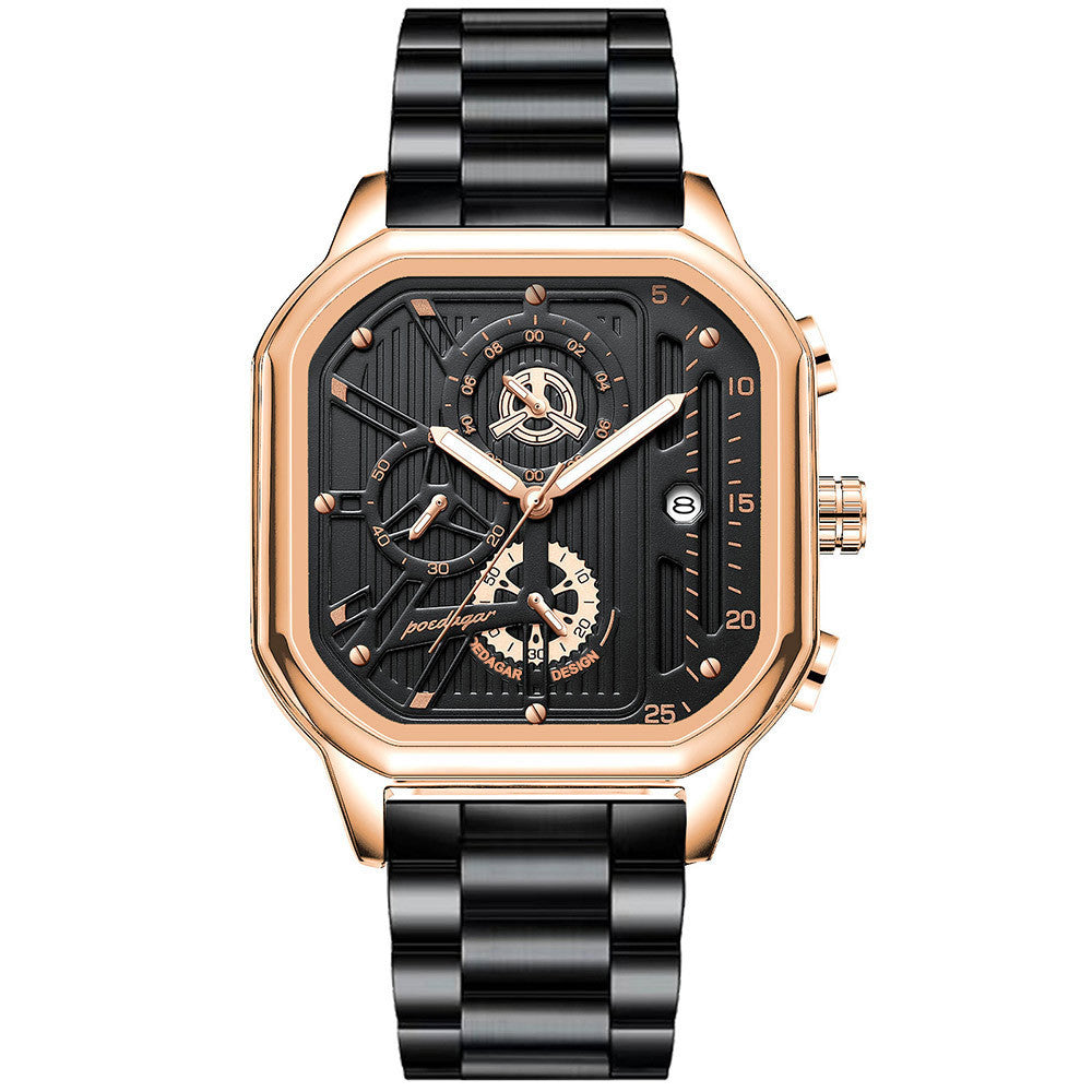Swiss men's waterproof luminous multi - function quartz watches.
